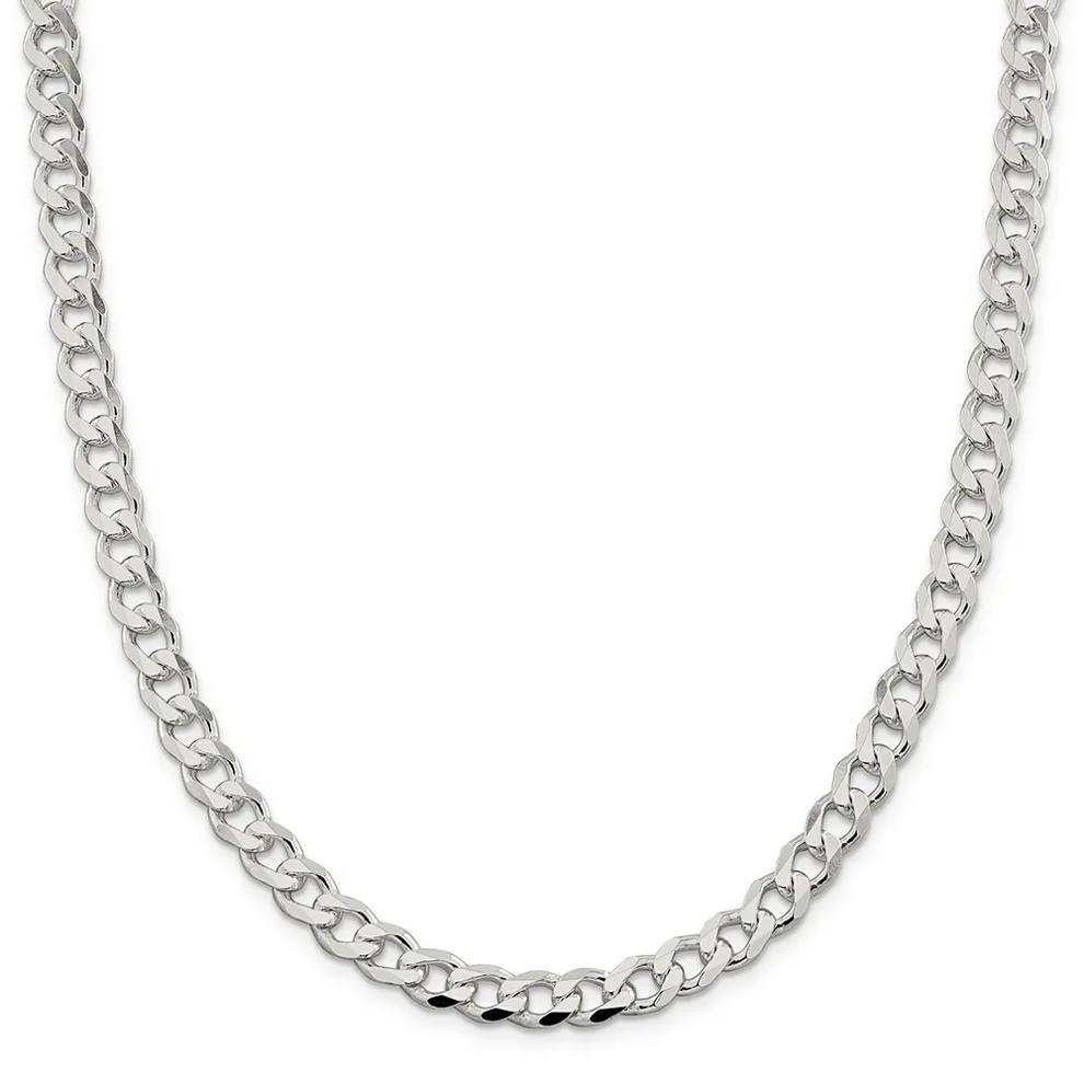 Curb Chain Necklace in Sterling Silver, 26" – Image 1 of 3