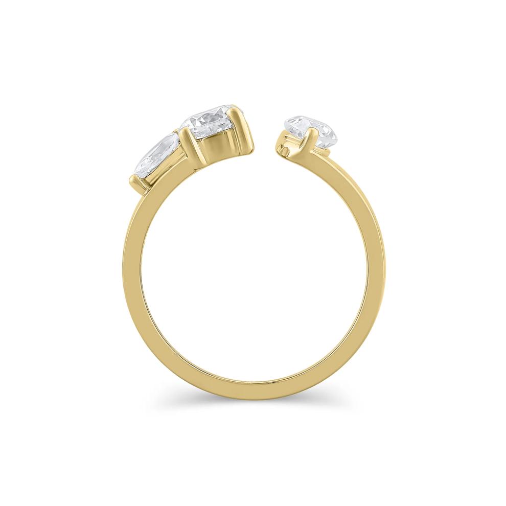 Lab Grown Diamond Marquise and Round Diamonds in 14K Yellow Gold (1 3/4 ct. tw.) – Image 2 of 3
