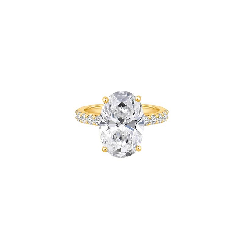 Lab Grown Diamond Oval Engagement Ring in 14K Yellow Gold &#40;7 3/4 ct. tw.&#41; – Image 1 of 4