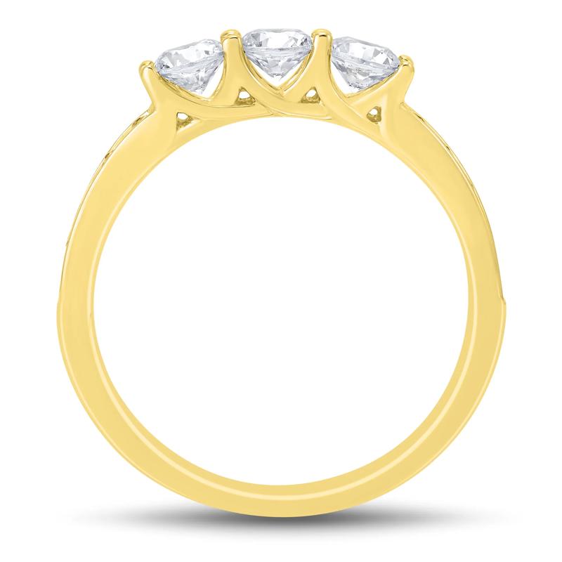 Lab Grown Diamond Bridal Set in 14K Yellow Gold &#40;3 ct. tw.&#41; – Image 6 of 7