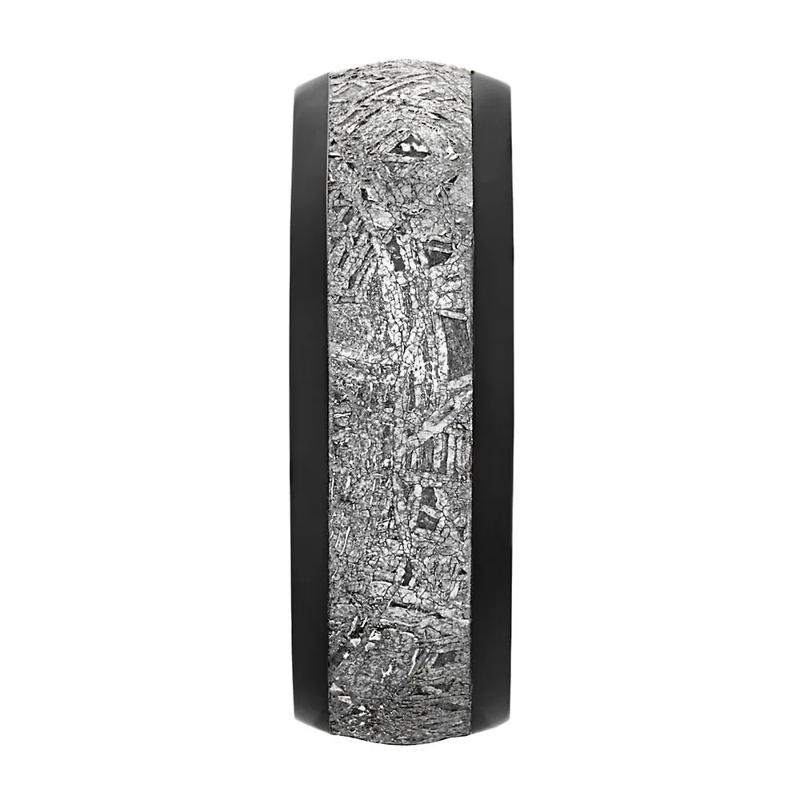 Men&#39;s Band in Zirconium &amp; Meteorite, 8MM – Image 4 of 4
