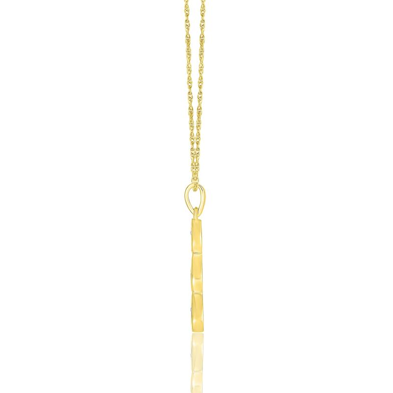 Diamond Drop Pendant in 10K Yellow Gold (1/7 ct. tw.) – Image 2 of 3