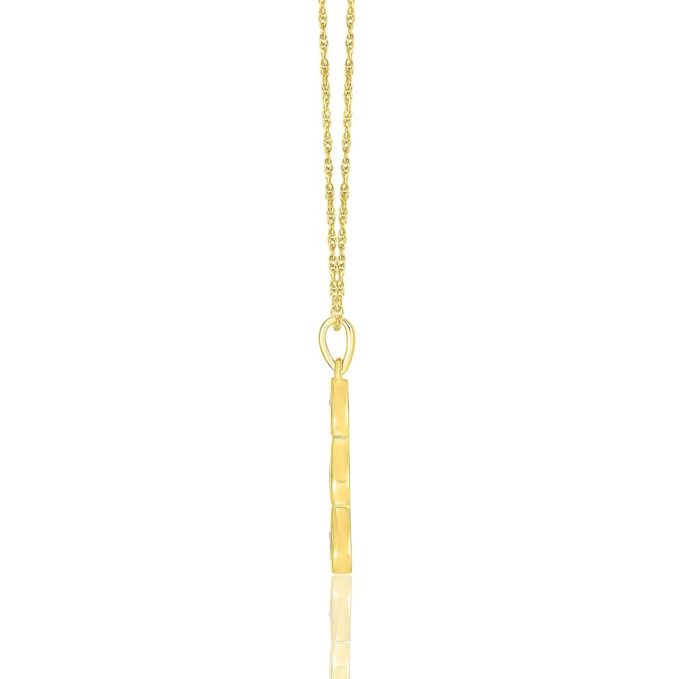 Diamond Drop Pendant in 10K Yellow Gold (1/7 ct. tw.) – Image 2 of 3