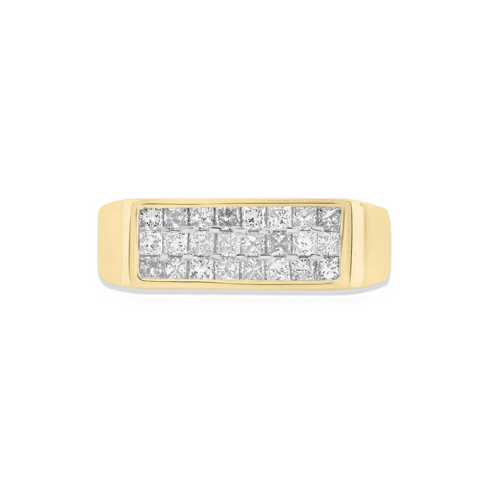 Men's Lab Grown Diamond Band in 10K Yellow Gold (1 ct. tw.) – Image 1 of 4