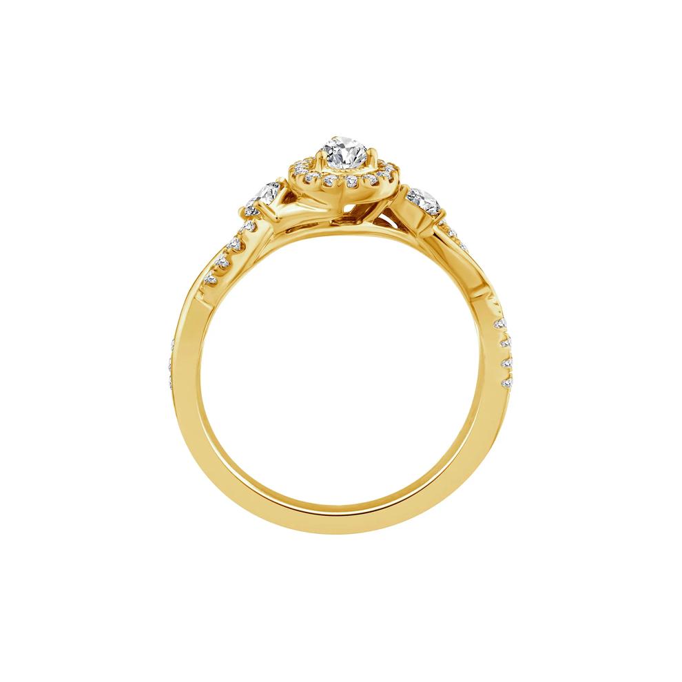 Pear-Shaped Diamond Engagement Ring in 14K Yellow Gold (1/2 ct. tw.) – Image 2 of 3