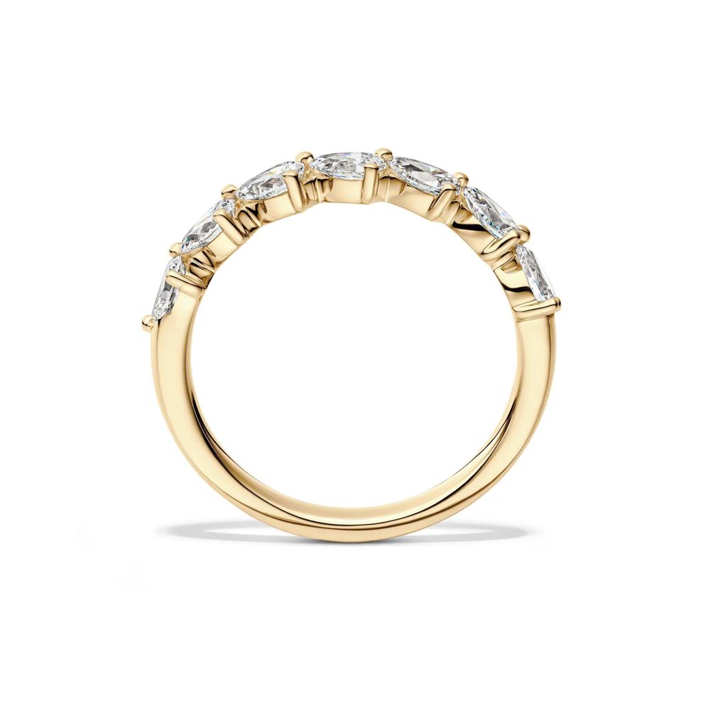 Lab Grown Diamond Pear-Shaped Slant Anniversary Band in 10K Yellow Gold (1 ct. tw.) – Image 2 of 4