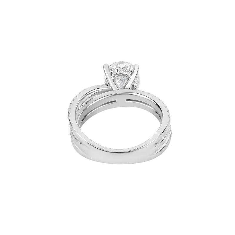Celestia Lab Grown Diamond Oval Engagement Ring in Platinum &#40;3 3/4 ct. tw.&#41; – Image 4 of 4