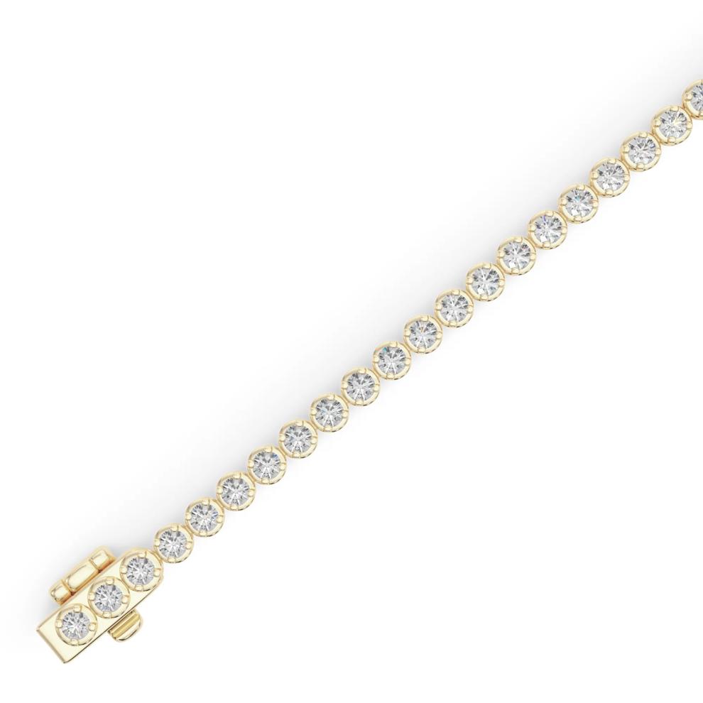 Diamond Tennis Bracelet in 10K Yellow Gold (3 7/8 ct. tw.) – Image 3 of 4