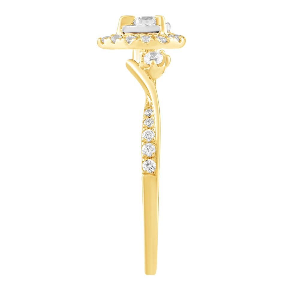 Diamond Side-Stone Promise Ring in 10K Yellow Gold (1/4 ct. tw.) – Image 3 of 3