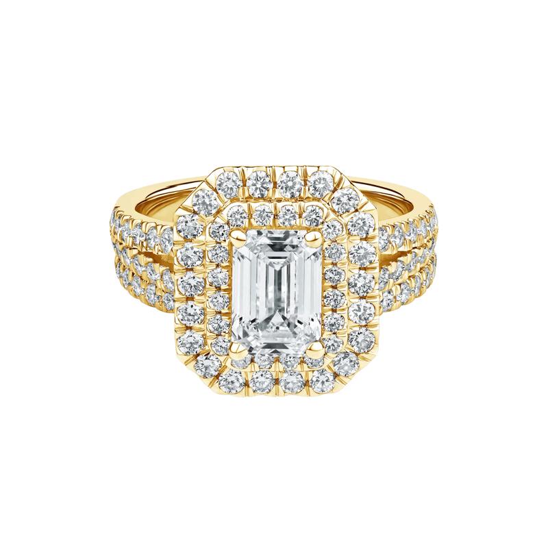 Samantha Lab Grown Diamond Engagement Set in 14K Yellow Gold &#40;3 ct. tw.&#41; – Image 1 of 4