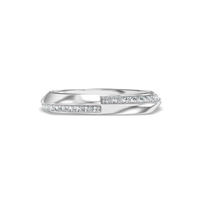 Lab Grown Diamond Knife-Edge Anniversary Band in 10K White Gold (1/3 ct. tw.)