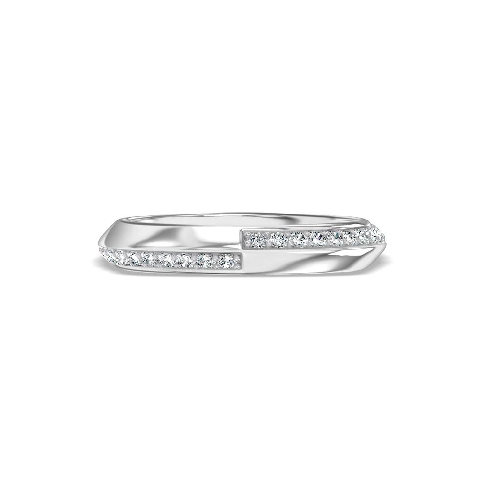 Lab Grown Diamond Knife-Edge Anniversary Band in 10K White Gold (1/3 ct. tw.) – Image 1 of 4