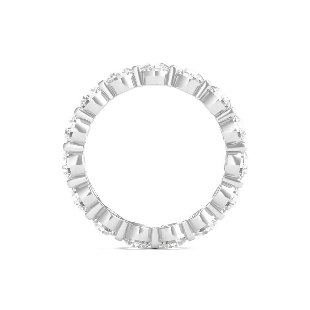 Round Brilliant-Cut Lab Grown Diamond Eternity Band in 14k White Gold (3 ct. tw.) – Image 2 of 3