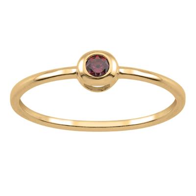 Personalized Bezel-Set Gemstone Ring 