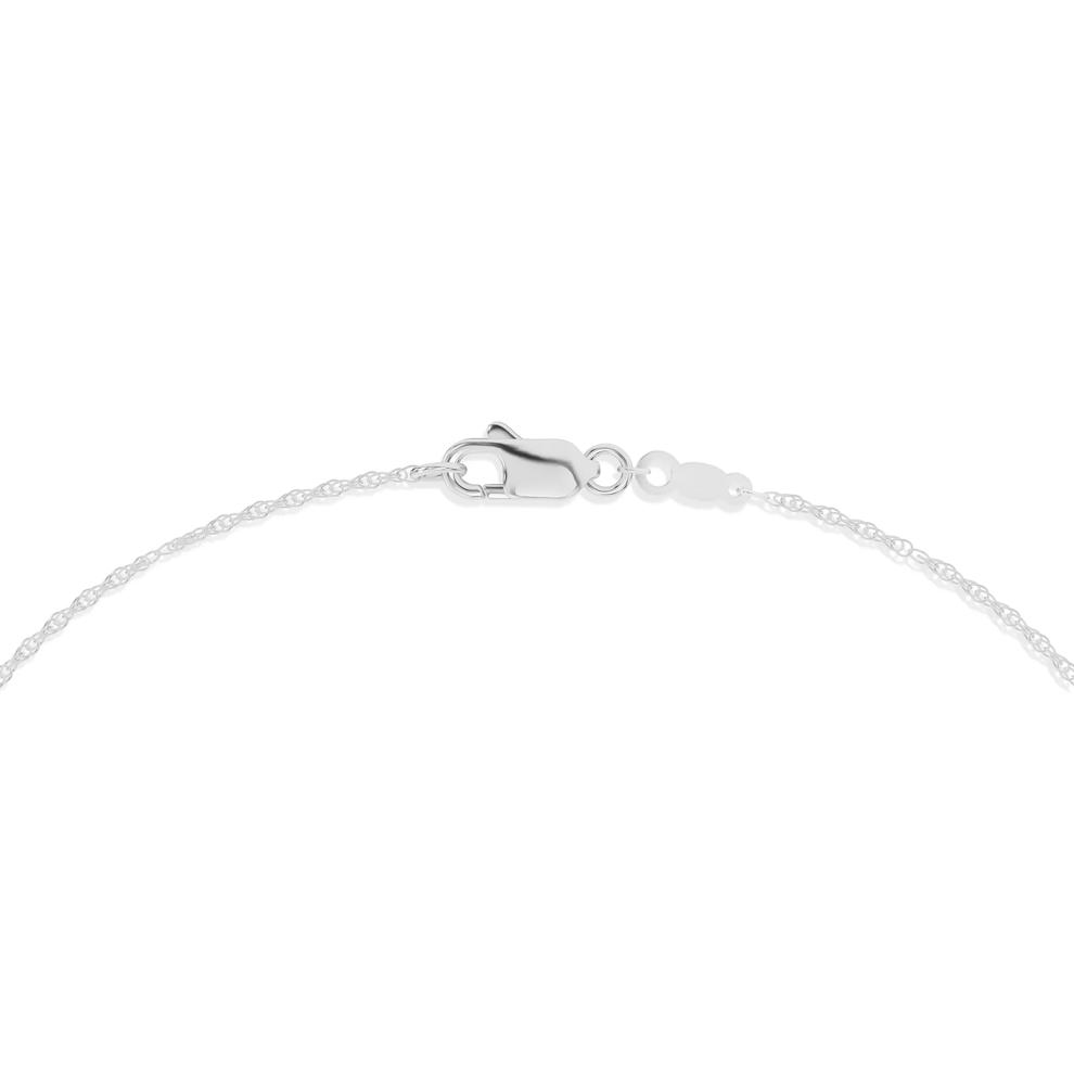 Blue Lab Grown Diamond Round Pendant Necklace in 10K White Gold (1 1/3 ct. tw.) – Image 2 of 4