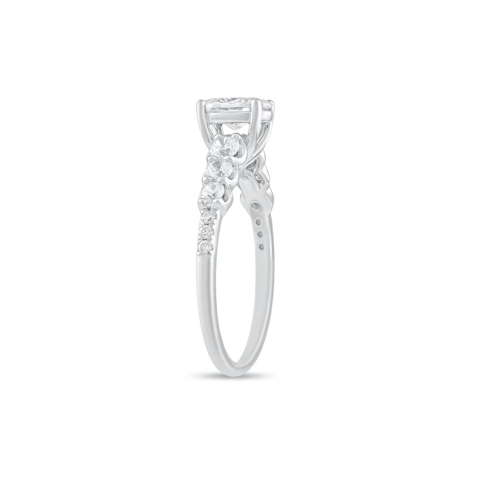 Lab Grown Diamond Oval Center Engagement Ring in Platinum (1 1/2 ct. tw.) – Image 3 of 4