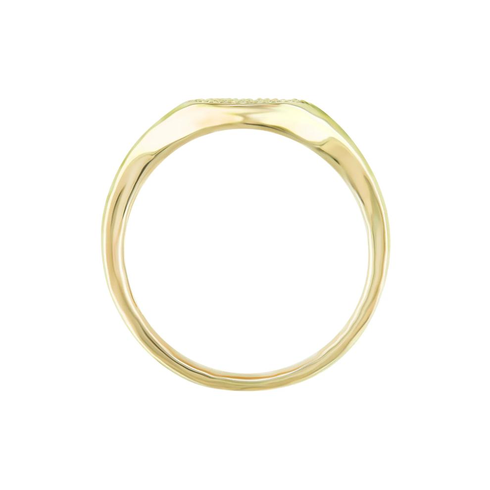 Diamond Oval Ring in 10K Yellow Gold (1/4 ct. tw.) – Image 2 of 3