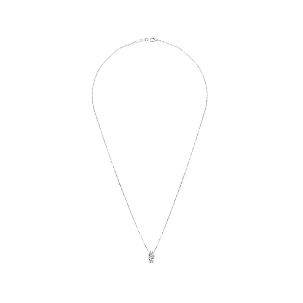 Diamond Curved Bar Pendant in 10K White Gold (1/3 ct. tw.) – Image 3 of 4