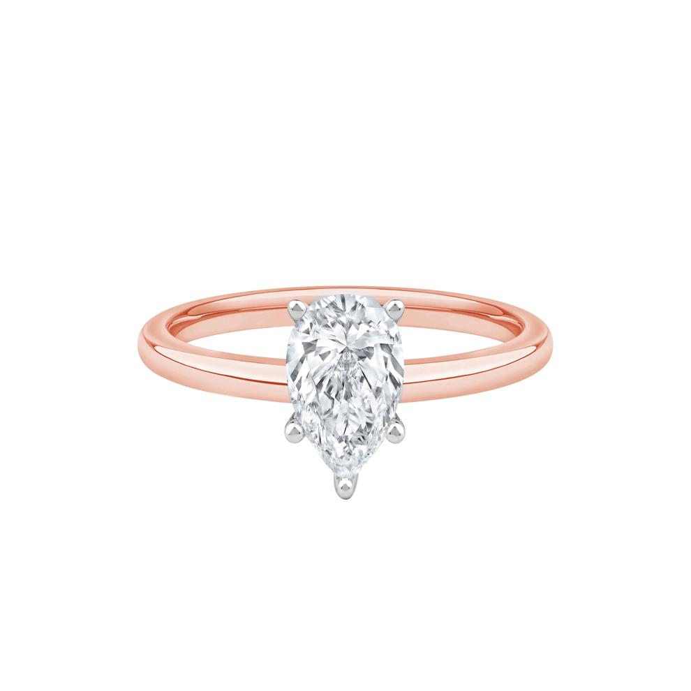 Diamond Pear-Shaped Solitaire Engagement Ring in 14K Rose Gold (1 ct.) – Image 1 of 5