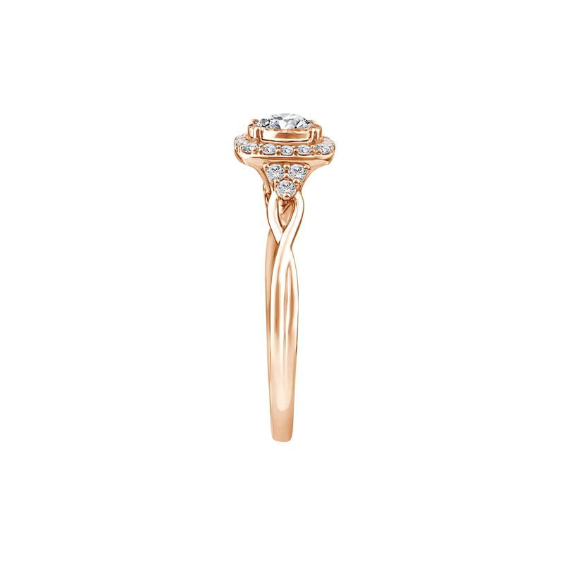 Lab Grown Diamond Promise Ring in 10K Rose Gold &#40;1/2 ct. tw.&#41; – Image 3 of 3