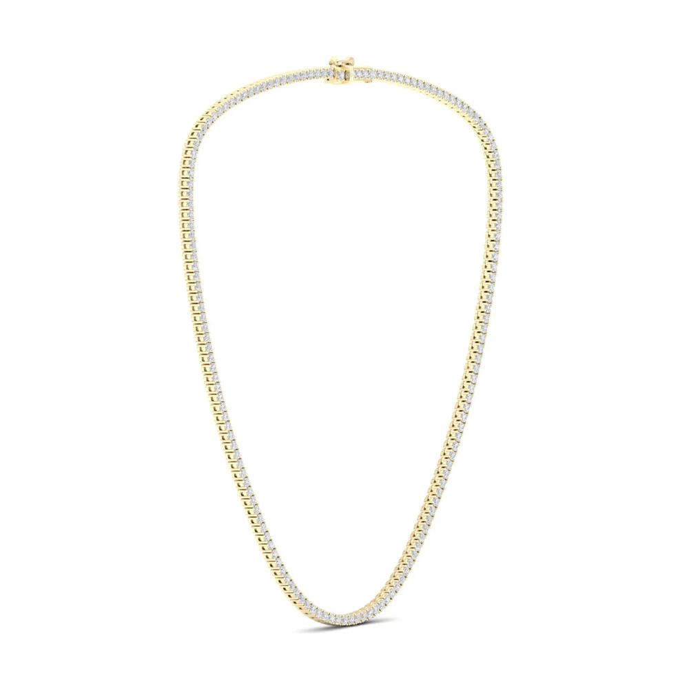 Lab Grown Diamond Tennis Necklace in 14K Yellow Gold (7 ct. tw.) – Image 2 of 4