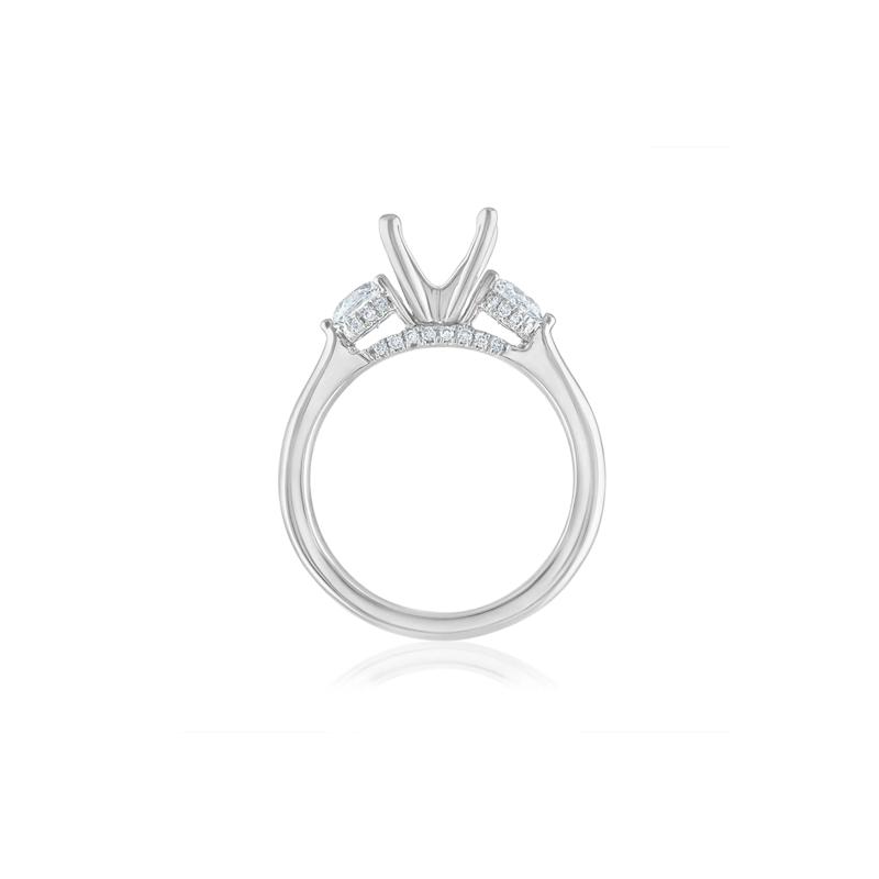 3/4 ct. tw. Lab Grown Diamond Semi-Mount Engagement Ring in 14K White Gold &#40;Setting Only&#41; – Image 5 of 6