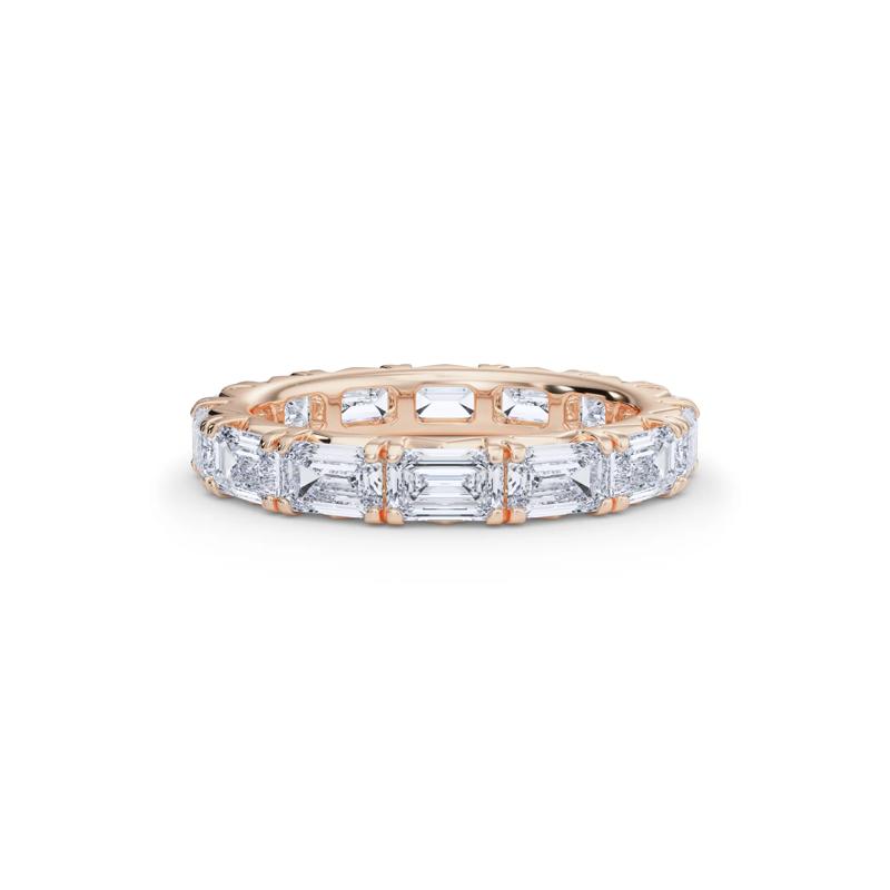 Emerald-Cut Lab Grown Diamond Eternity Band in 14K Rose Gold &#40;3 7/8 ct. tw.&#41; – Image 1 of 4