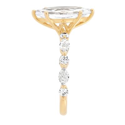Lab Grown Marquise Diamond Engagement Ring in 14K Yellow Gold (3 1/8 ct. tw.)