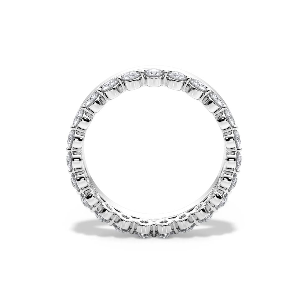 Lab Grown Diamond Shared Prong Stack Eternity Band in 14K White Gold (1 ct. tw.) – Image 2 of 4