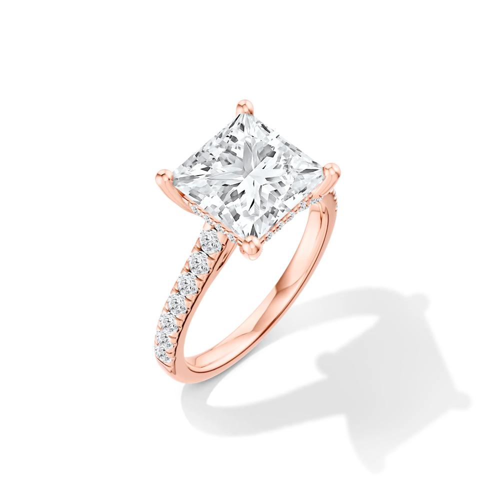 Noreen Lab Grown Diamond Princess-Cut Center Engagement Ring in 14K Rose Gold (4 1/2 ct. tw.) – Image 4 of 4