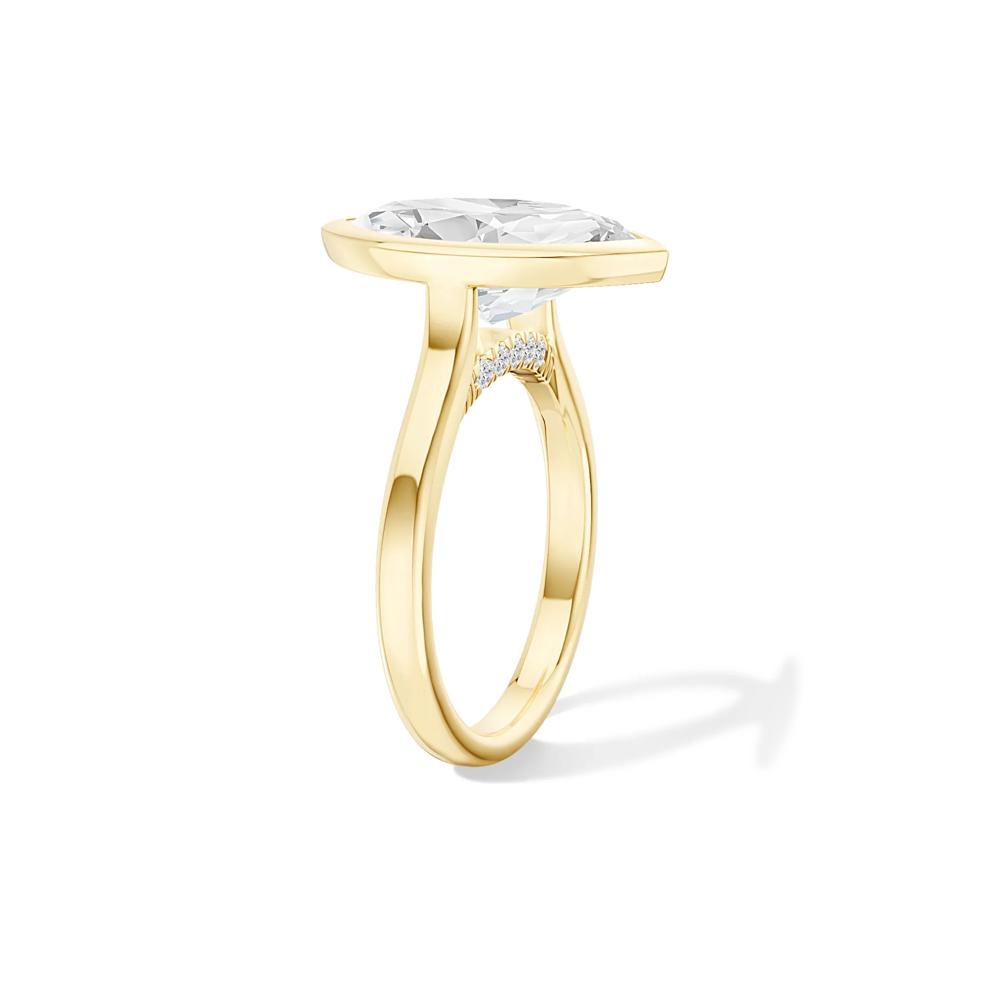 Monroe Lab Grown Diamond Marquise Engagement Ring in 14K Yellow Gold (4 ct. tw.) – Image 4 of 4