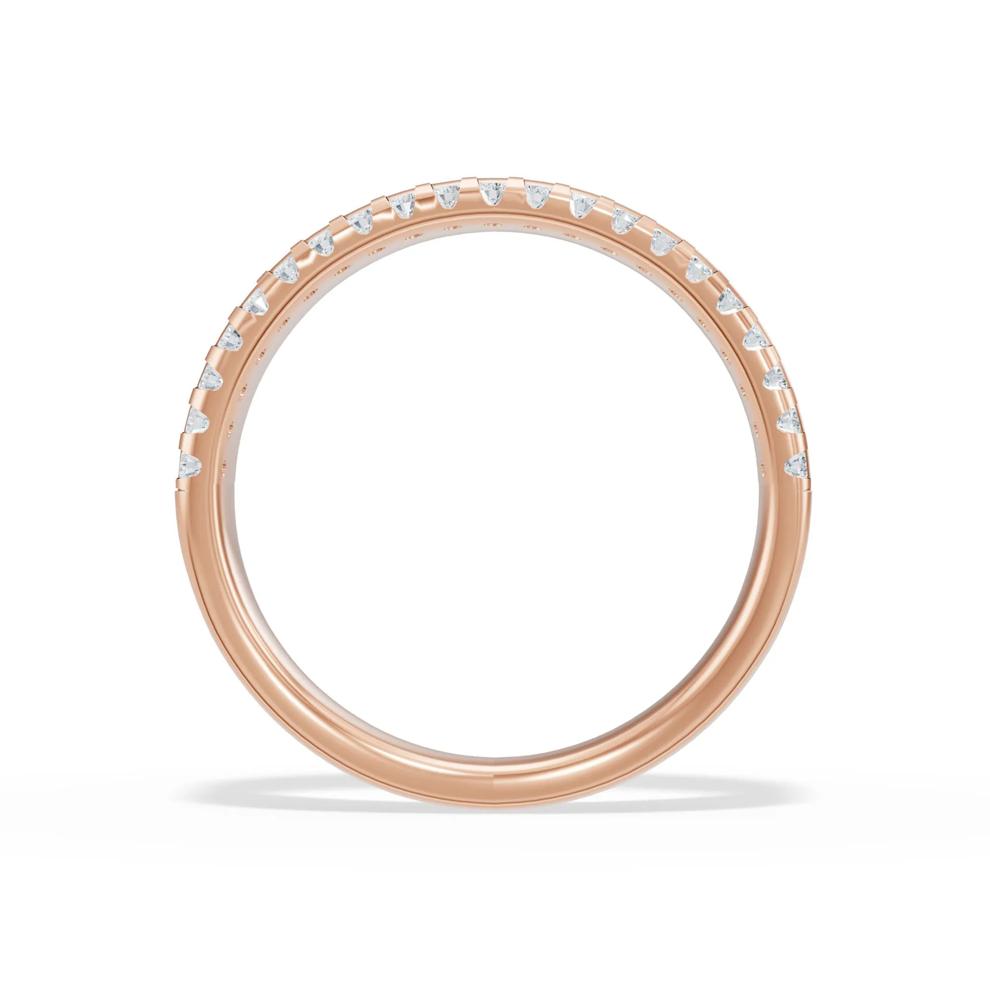 Lab Grown Diamonds Ribbed Multi-Row Band in 10K Rose Gold (3/8 ct. tw.) – Image 2 of 4