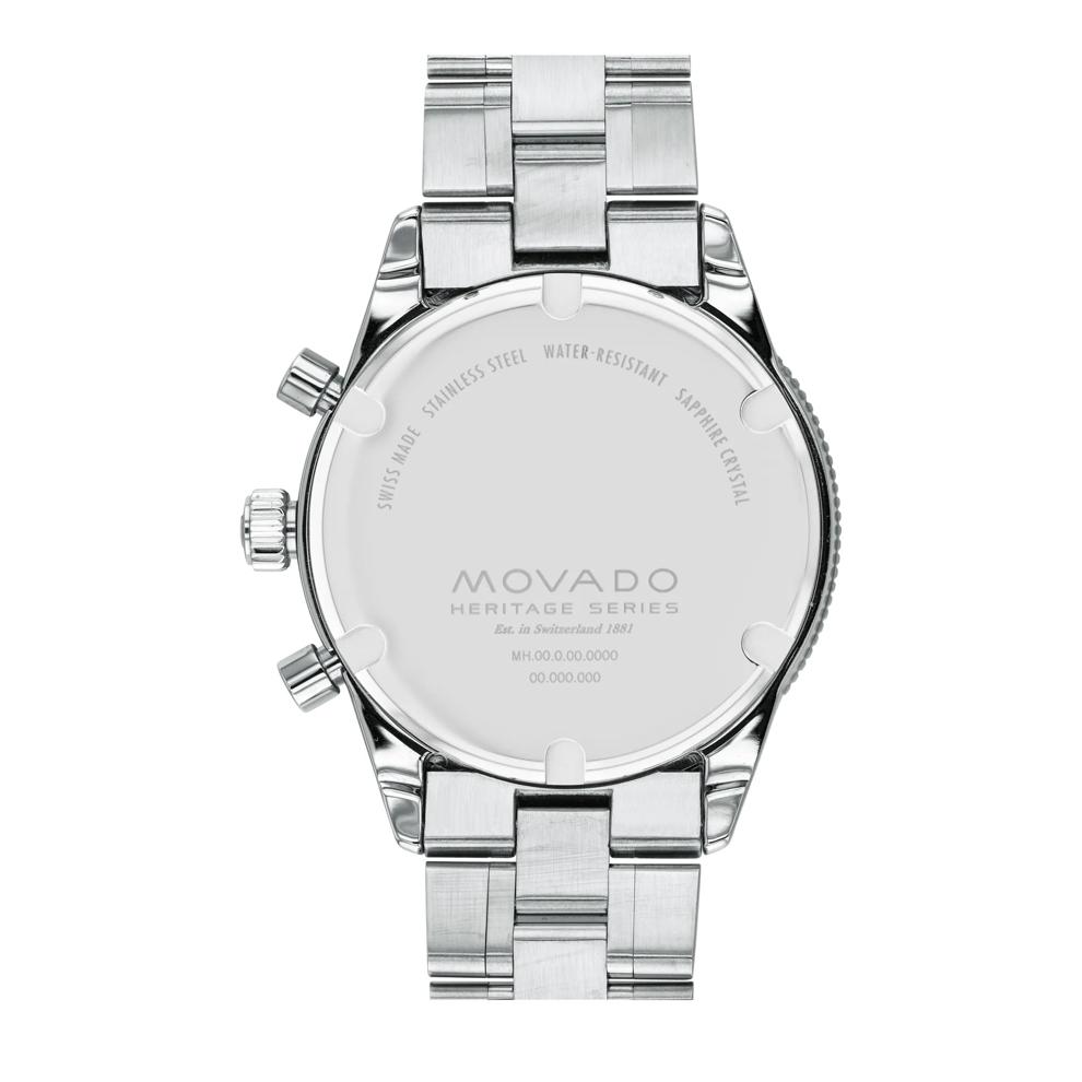 Men's Heritage Calendoplan S Chronograph Watch With Blue Dial and Stainless Steel Bracelet – Image 3 of 3