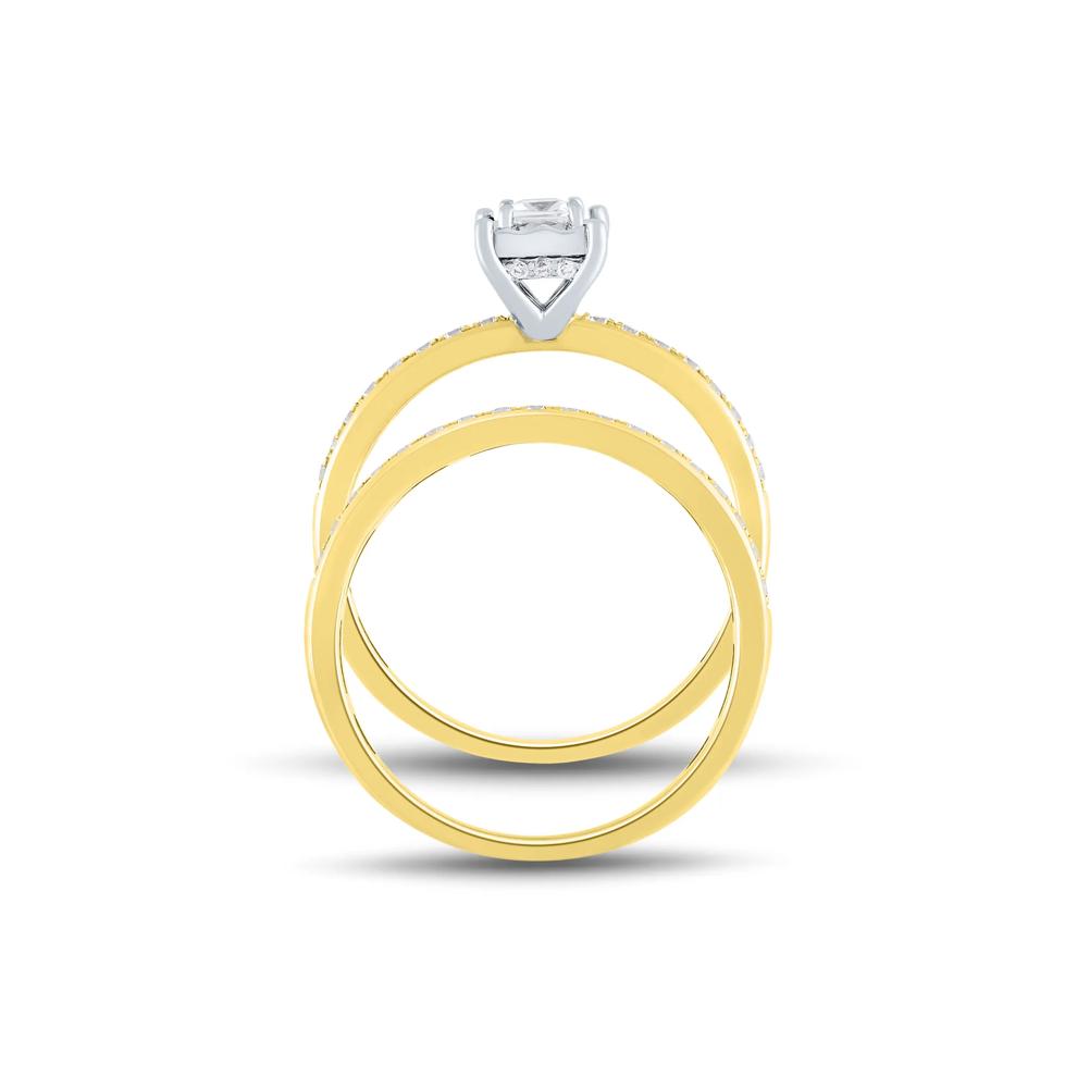 1/2 ct. tw. Princess-Cut Diamond Engagement Set in 14K Yellow Gold – Image 2 of 5