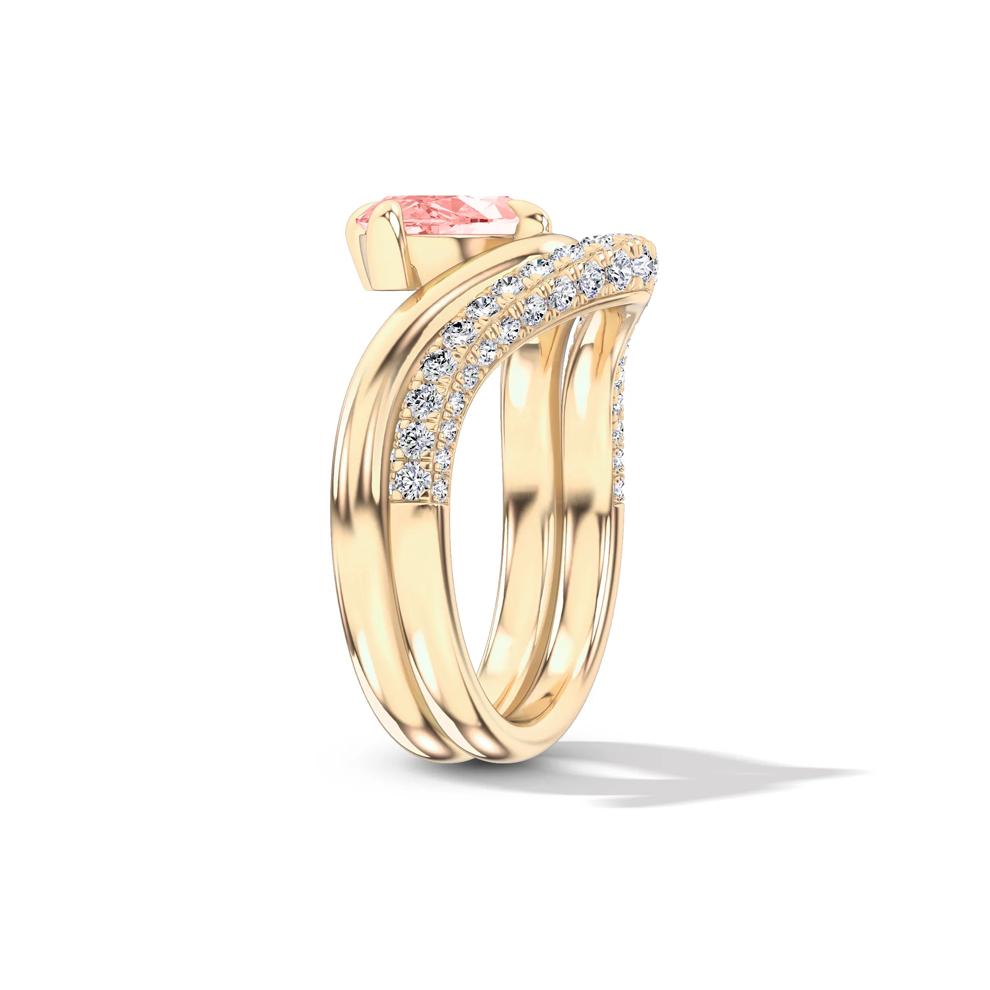 Lab Grown Diamond Pink Marquise Engagement Set in 14K Yellow Gold (2 5/8 ct. tw.) – Image 3 of 4