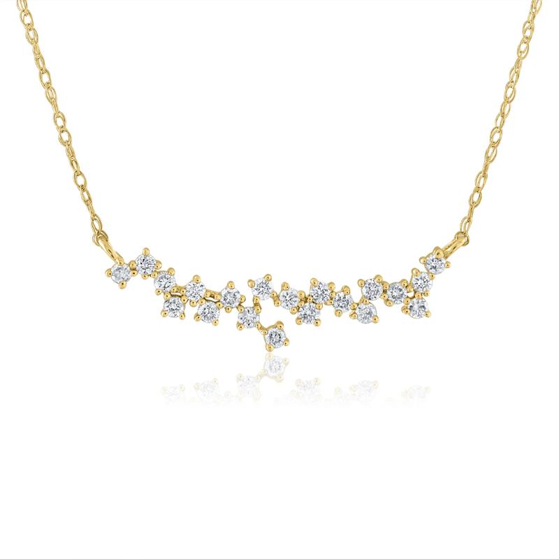 Diamond Necklace in 14K Yellow Gold &#40;1/5 ct. tw.&#41; – Image 1 of 3
