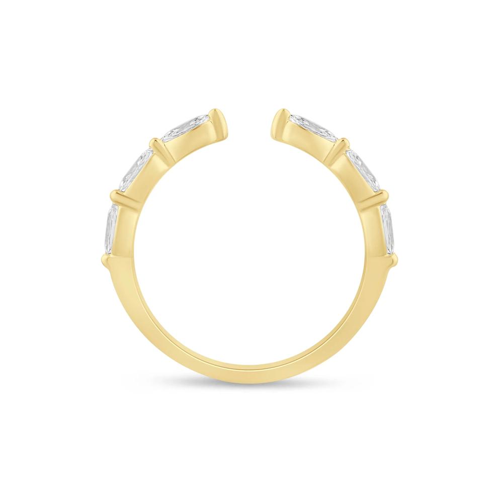 Lab Grown Diamond Open Stack Anniversary Band in 14K Yellow Gold (3/8 ct. tw.) – Image 2 of 3