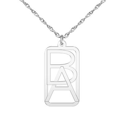 Personalized Box Initial Pendant