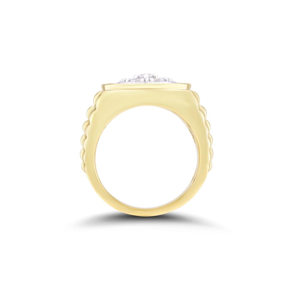 Men's Lab Grown Diamond Round Ring in 10K Yellow Gold (1 3/4 ct. tw.) – Image 2 of 3