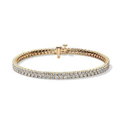 Lab Grown Diamond Double Row Tennis Bracelet in 14K Gold