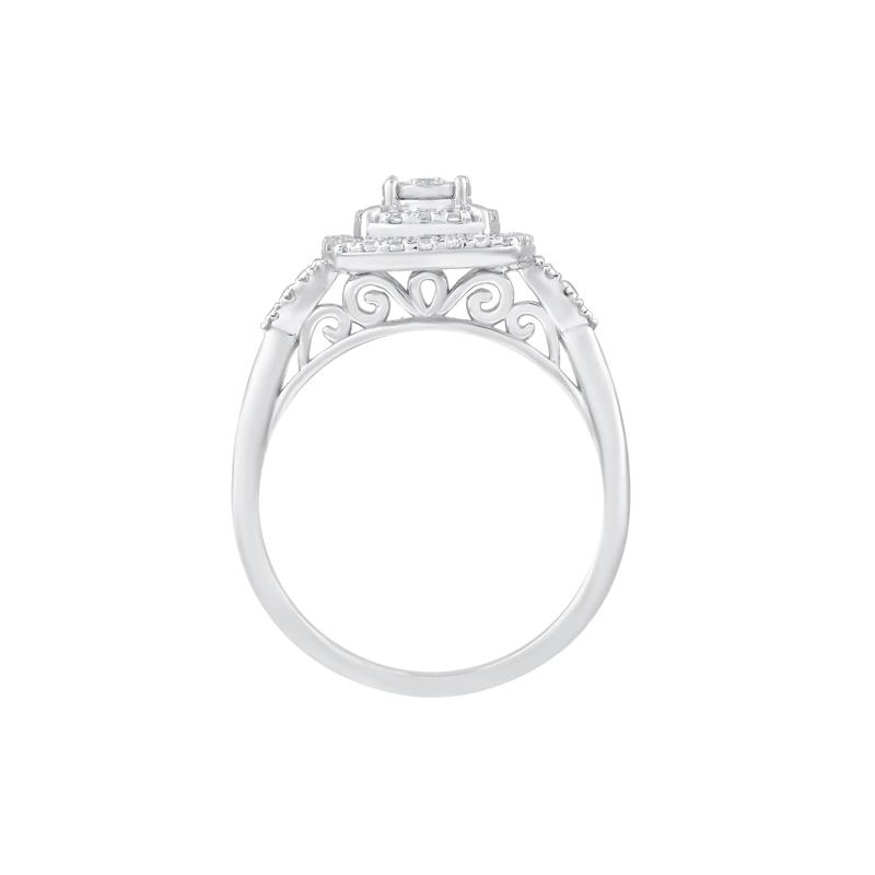 Cushion Diamond Ring in 10K White Gold &#40;1/4 ct. tw.&#41; – Image 2 of 3