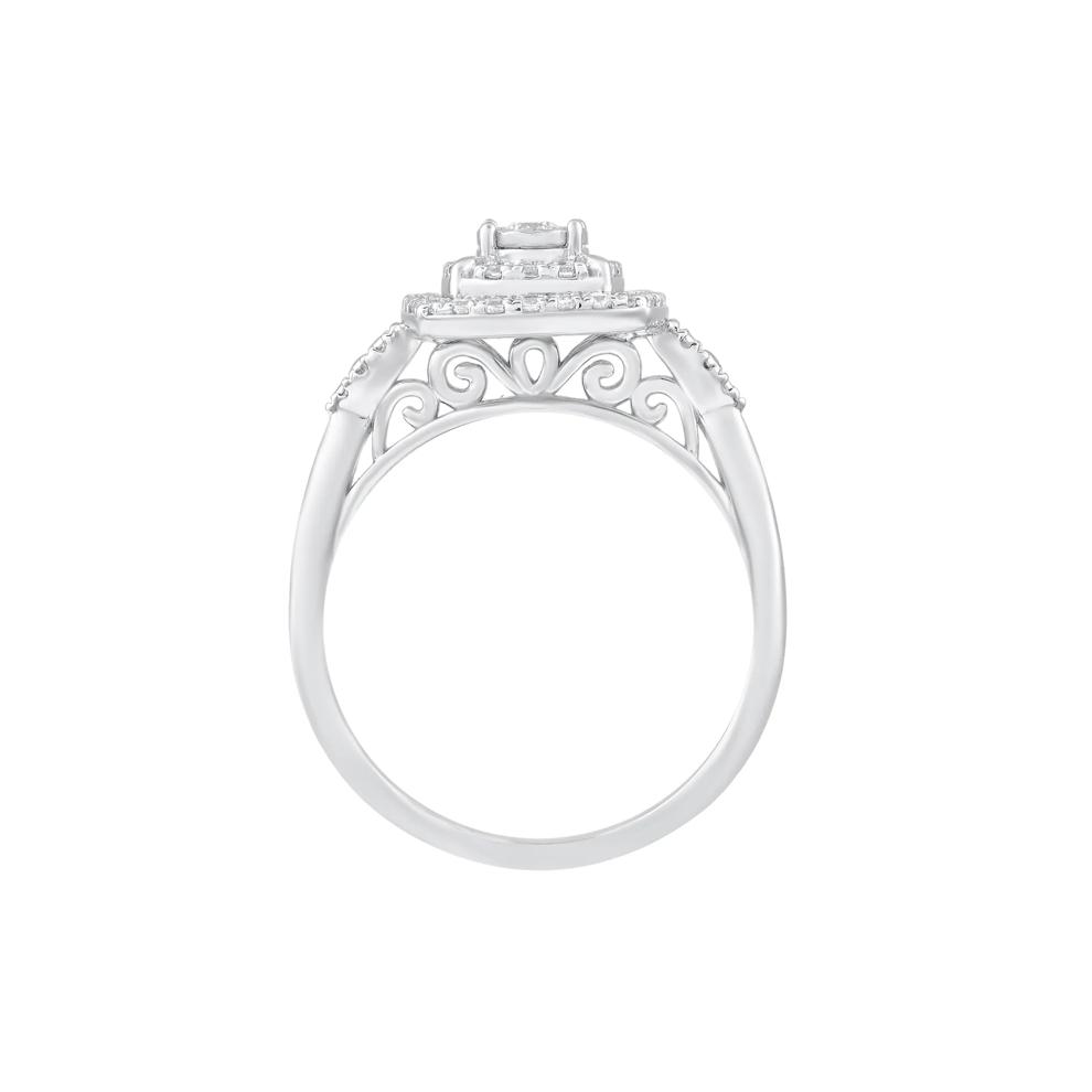 Cushion Diamond Ring in 10K White Gold (1/4 ct. tw.) – Image 2 of 3
