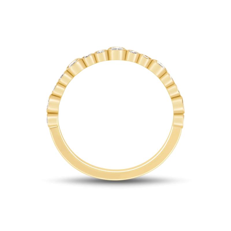 Bezel-Set Diamond Band in 10K Yellow Gold &#40;1/4 ct. tw.&#41; – Image 2 of 3