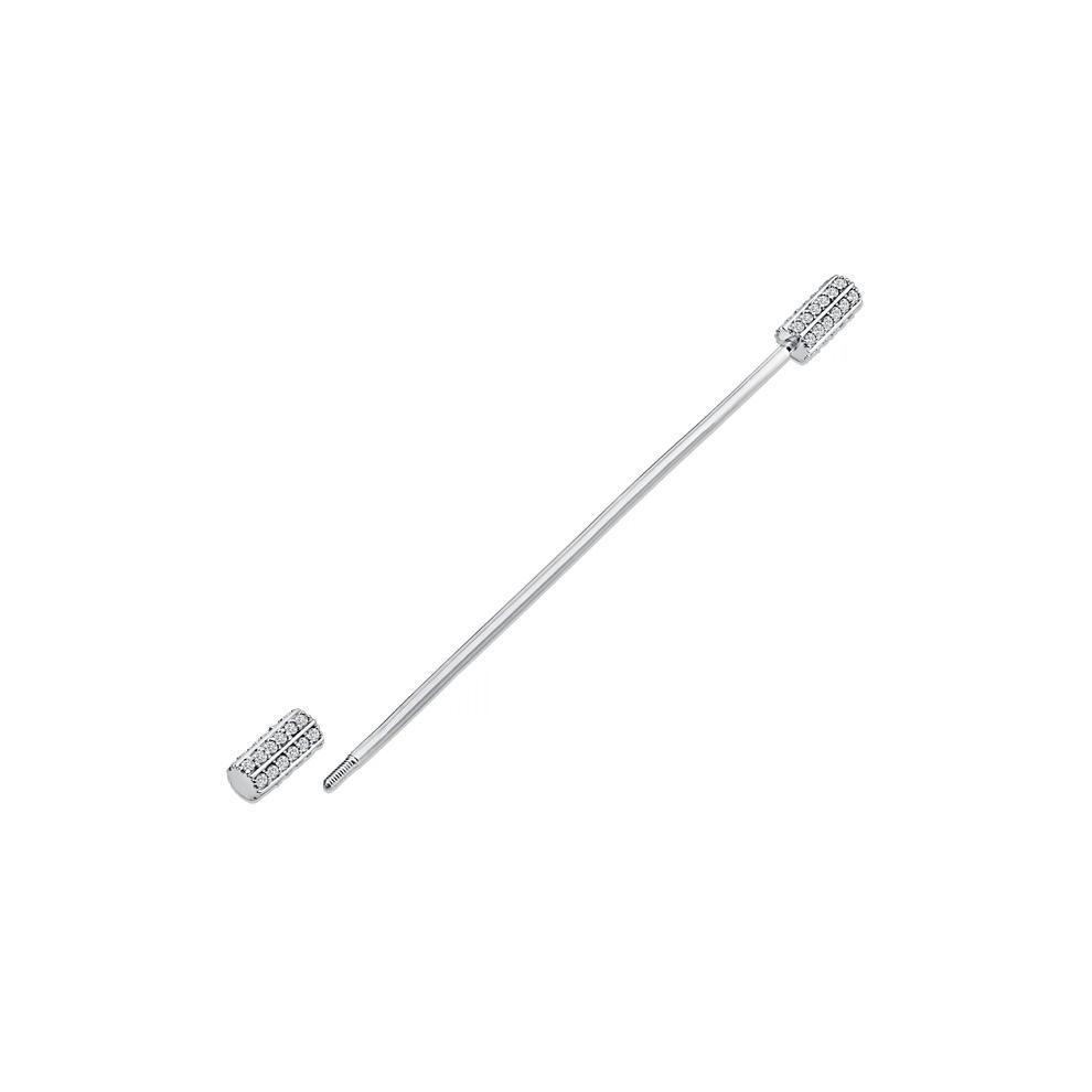 Men's Diamond Lapel Pin in Sterling Silver (1/3 ct. tw.) – Image 2 of 2
