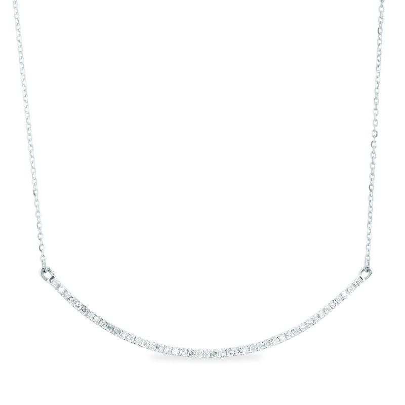 Diamond Necklace in 14K White Gold &#40;1/4 ct. tw.&#41; – Image 1 of 3