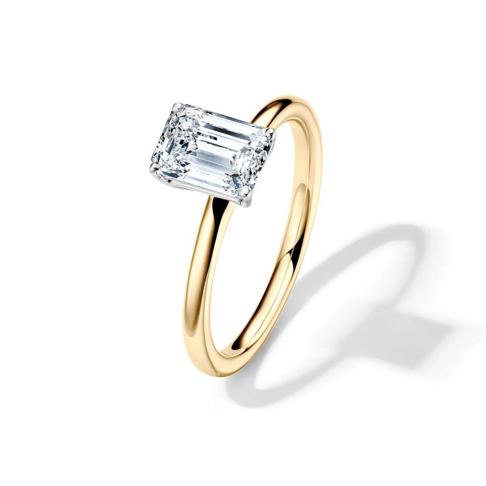 Lab Grown Diamond Emerald-Cut Solitaire Ring in 14K Yellow Gold (1 1/2 ct.) – Image 4 of 4