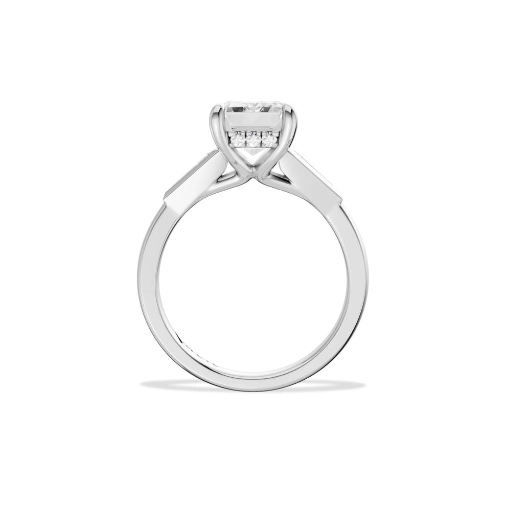 Leighton Lab Grown Diamond Emerald-Cut Center Engagement Ring in 14K White Gold (3 1/2 ct. tw.) – Image 4 of 4