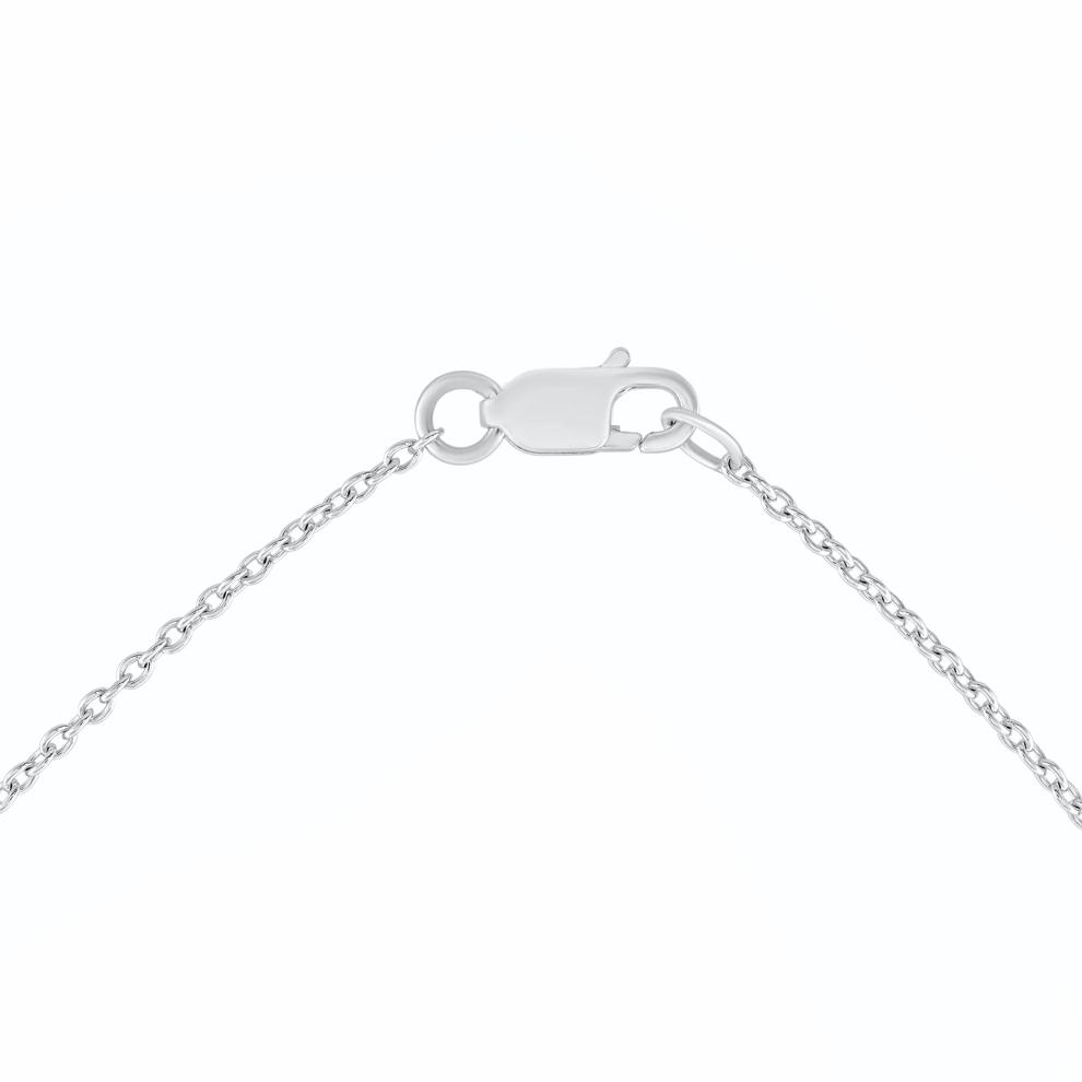 Diamond Open Pear Pendant Necklace in Sterling Silver (1/7 ct. tw.) – Image 2 of 4