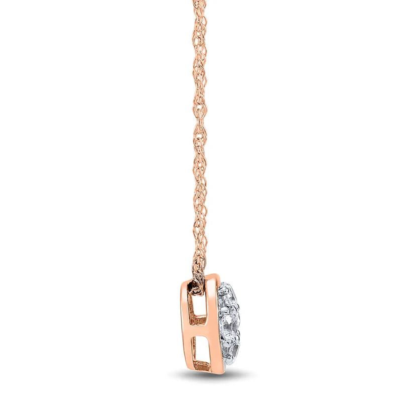 Lab Grown Diamond Necklace with Bezel Setting in 10K Rose Gold &#40;1/3 ct. tw.&#41; – Image 2 of 3