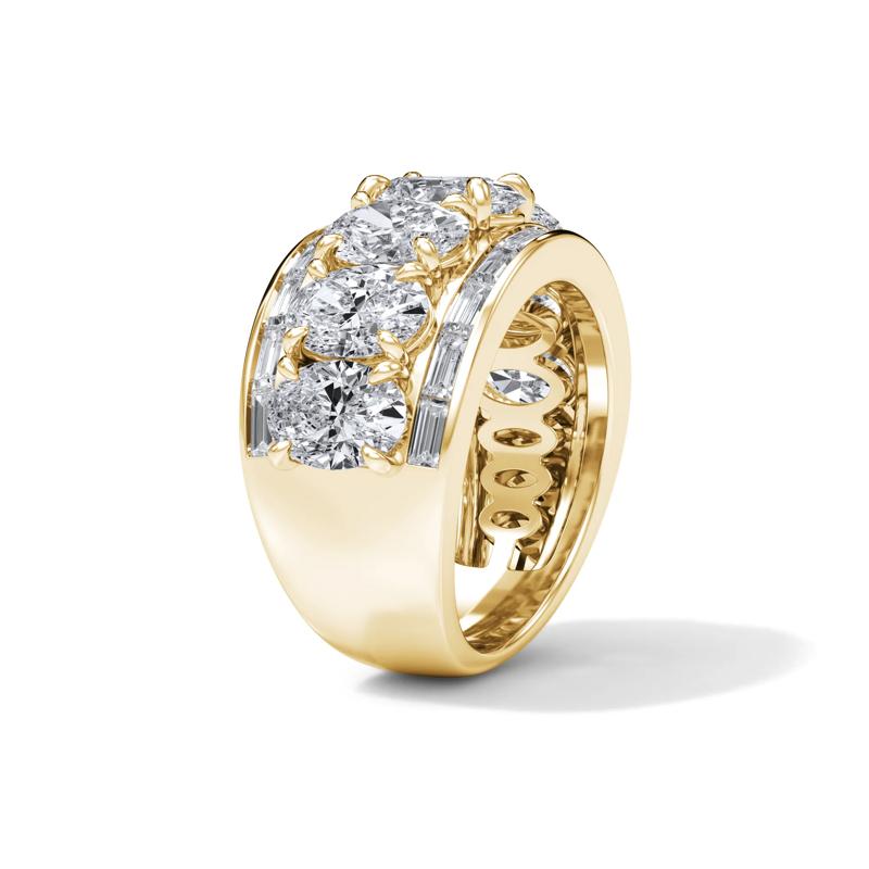 Lab Grown Diamond Multi-Row Anniversary Band in 14K Yellow Gold &#40;6 ct. tw.&#41; – Image 3 of 4